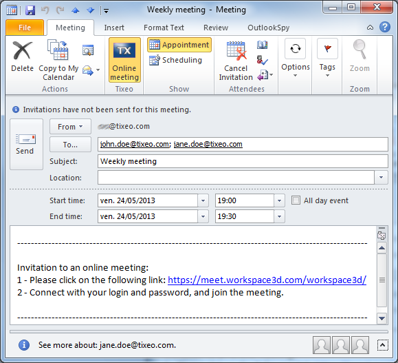 How To Set Up A Placeholder Meeting In Outlook Click The Calendar And